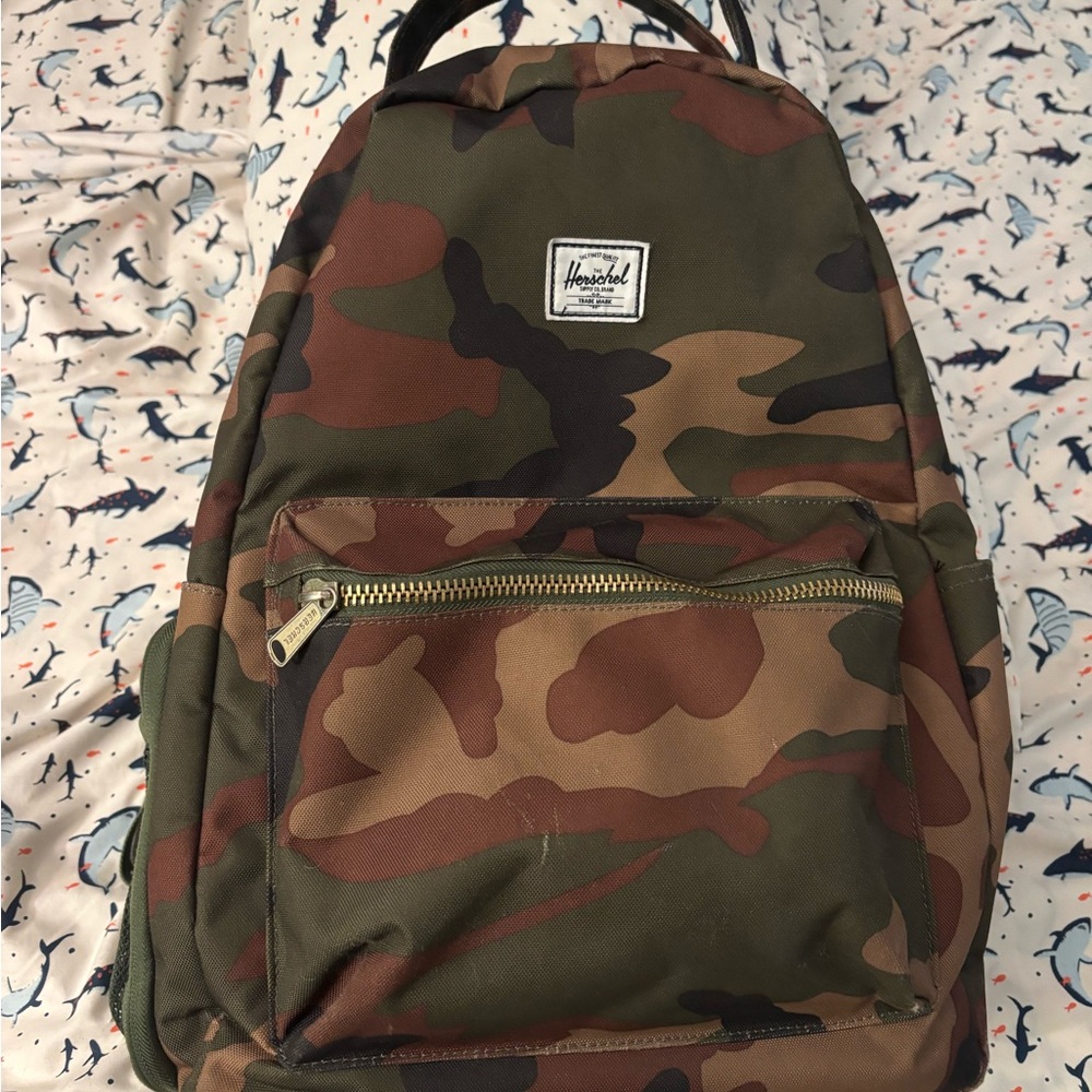 Herschel Supply Company Green and Brown Camo Backpack